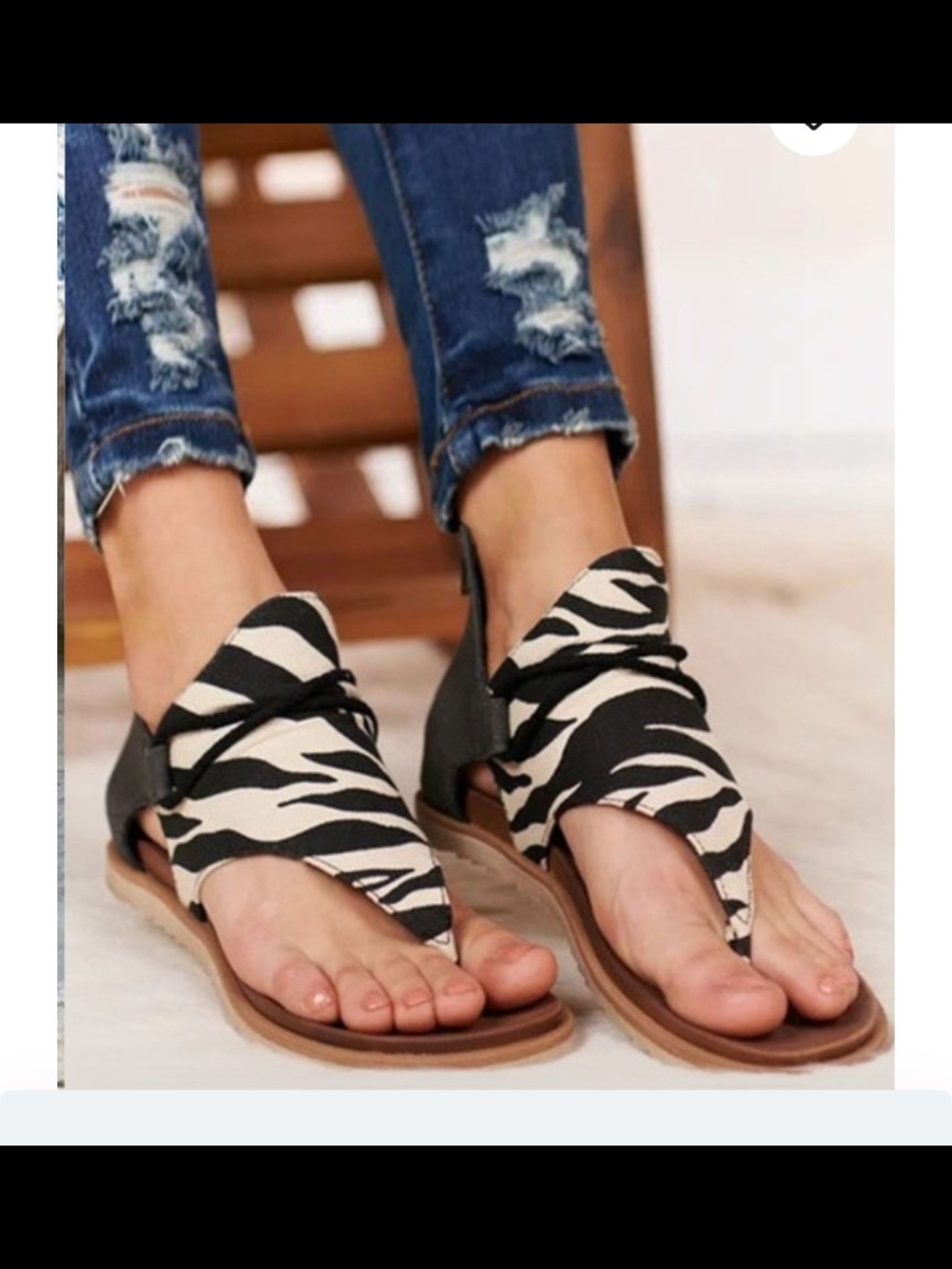 Women’s Zebra Print Sandals
